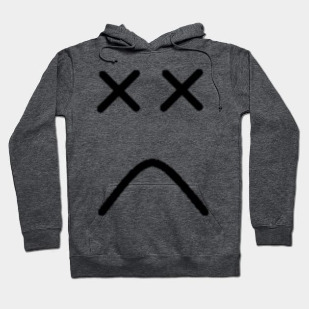 Frowny Dead Face Hoodie by SHappe